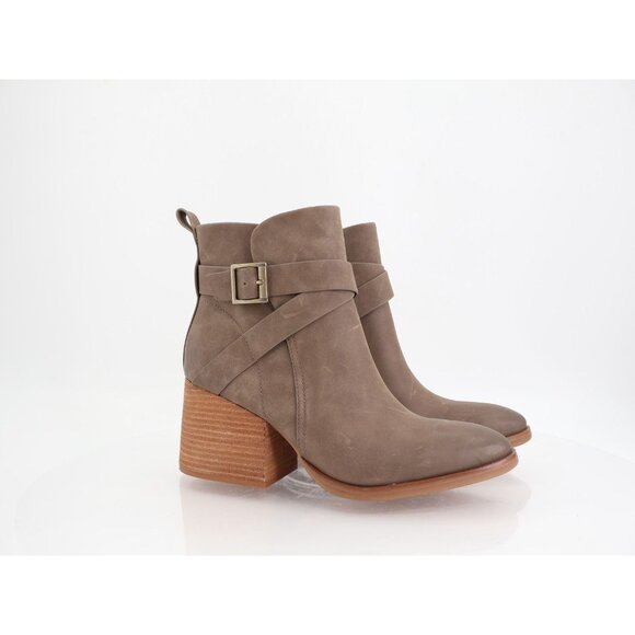 Korks Kork Ease Shyla Bootie Womens 9.5 M Vegan Tan Leather Block Heel Pointed - Picture 2 of 12